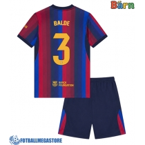 Fotballdrakt Barn Barcelona Alejandro Balde #3 Hjemmedraktsett 2026-27 Kortermet (+ Korte bukser)
